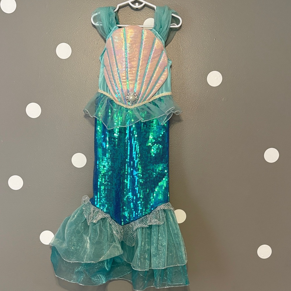 Sparkling Mermaid Costume for Kids - Teal and sparkly